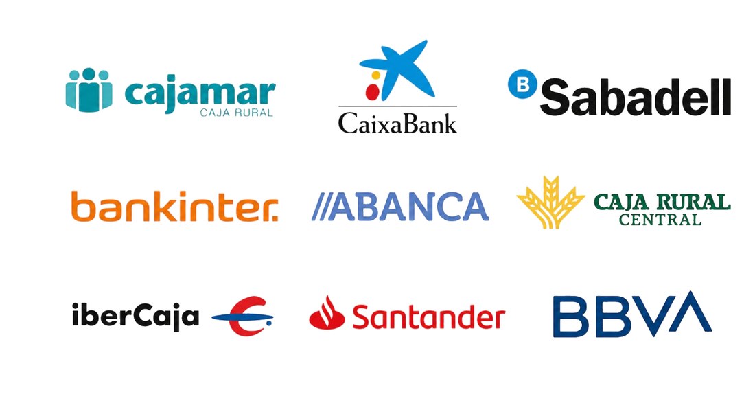 Cajamar, CaixaBank, Sabadell, Bankinter, Abanca, Caja Rural Central, Ibercaja, Santander y BBVA